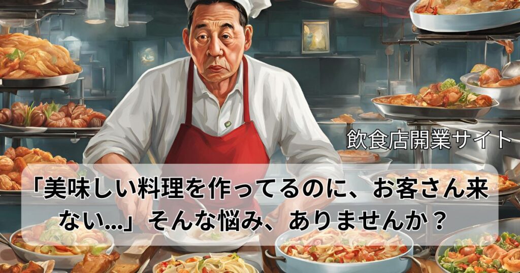 「美味しい料理を作ってるのに、お客さん来ない…」そんな悩み、ありませんか？