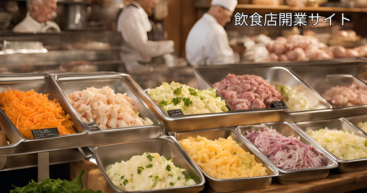 お肉屋さんの惣菜の画像